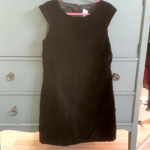Girls Black Velvet Gap Dress